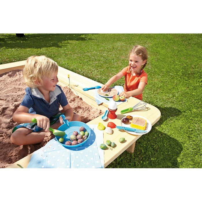 Was darf es zum Frühstück sein? EIn Kochei oder Spiegelei? Am besten beides - und einen knusprigen Sand-Toast und ein paar frische Sand-Erdbeeren noch dazu. Wer morgens viel Hunger hat, wird mit dem Großen Sandfrühstück garantiert satt. 8 tlg. Sandset