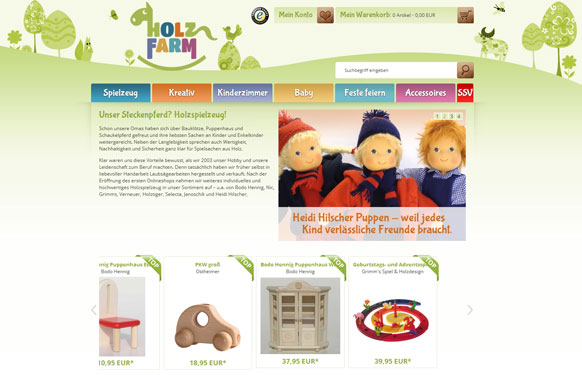 Holzfarm Startseite mit neuem Logo