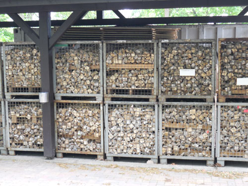 Holzbausteine Holzlager