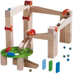 Haba Selection Kugelbahn Klangmurmeln aufgebaut