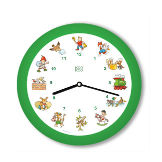 Kookoo Wanduhr Kinderlieder in gruen