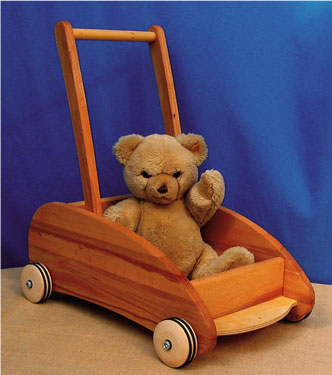 Katalogbild vom Lauflernwagen mit Teddybaer