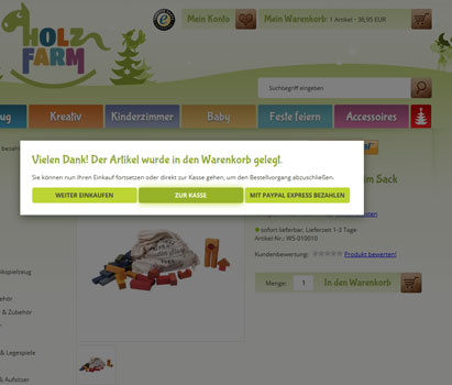 Warenkorb von Holzfarm